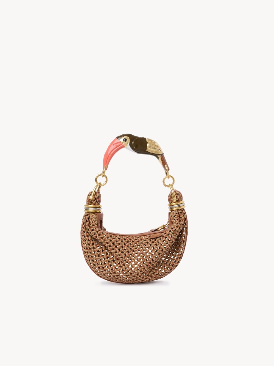 CHLOE Small Bracelet Hobo bag in braided leather Boyish Brown by CHLOE
