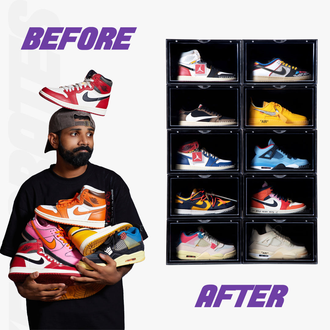 Stack'Em Sneaker Crates | Black (Side Drop) by Sneakare