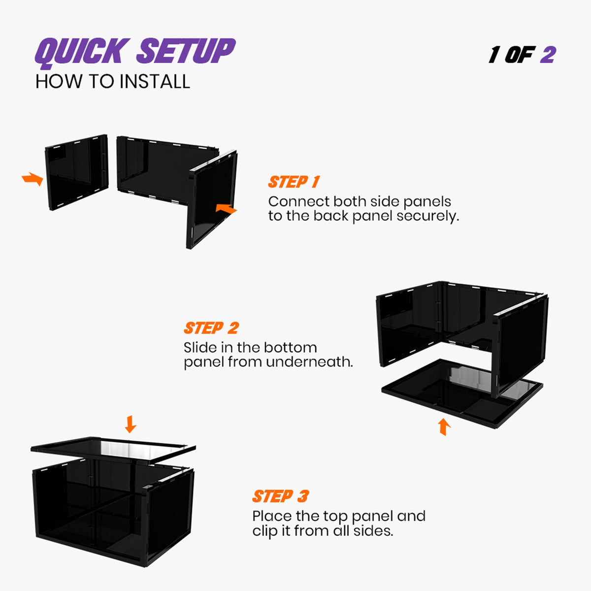 Stack'Em Sneaker Crates | Black (Side Drop) by Sneakare
