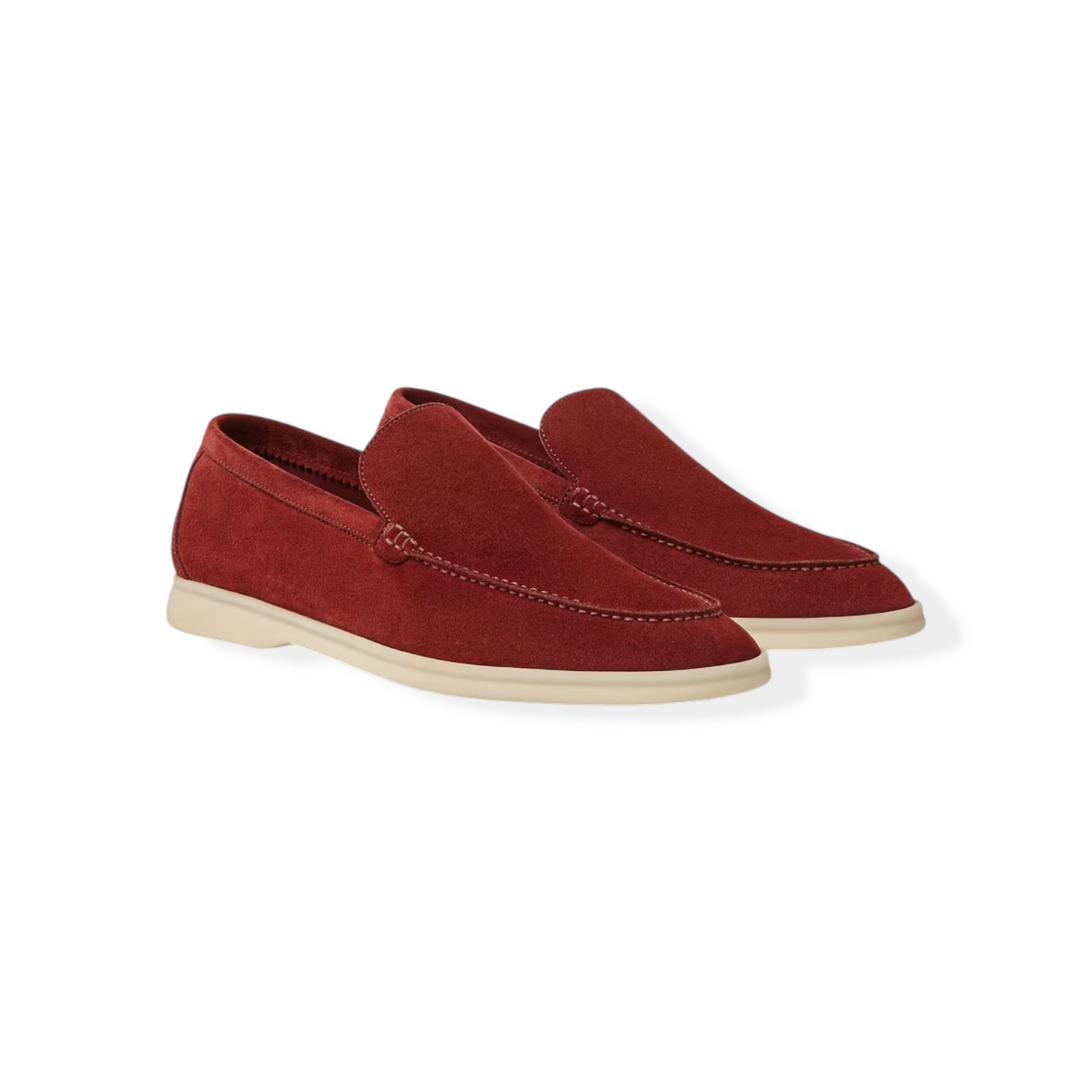Loro Piana Summerwalk Loafers – Dried Red Suede