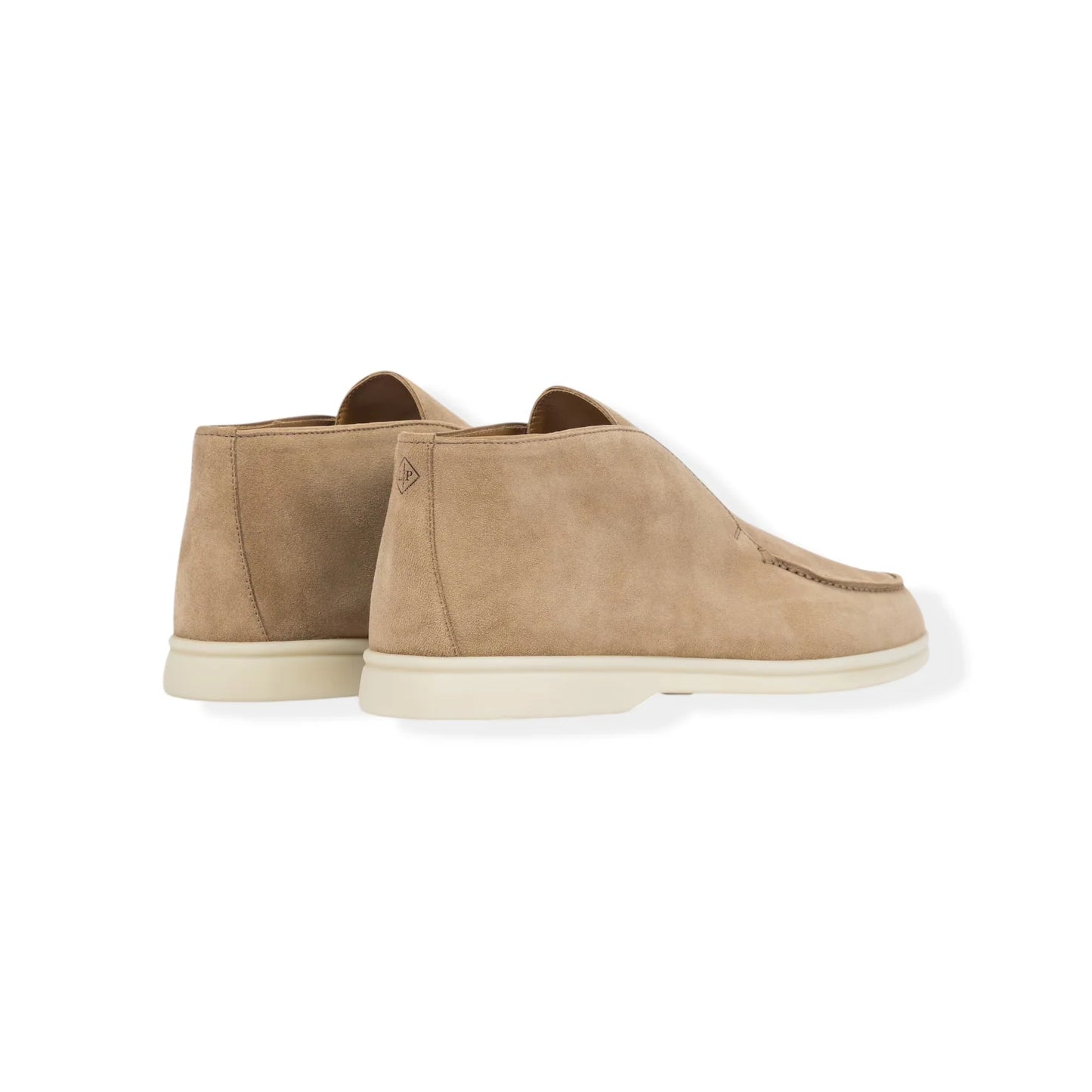Loro Piana Open Walk Mid Top Loafers – Light Woodsmoke Suede Edition