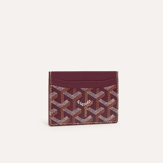 Goyard Saint-Sulpice Card Wallet – Burgundy - Zeuskicks