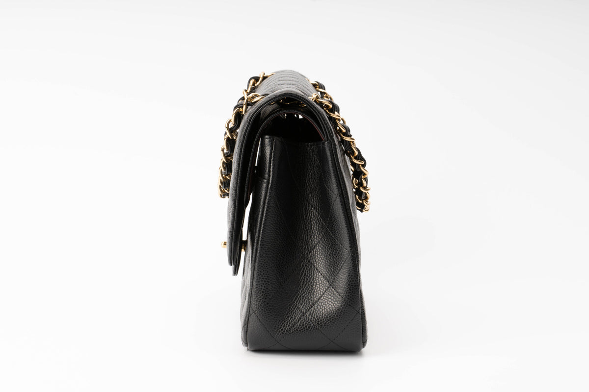 Chanel Jumbo Classic Flap Black Caviar Gold Hardware - view 4