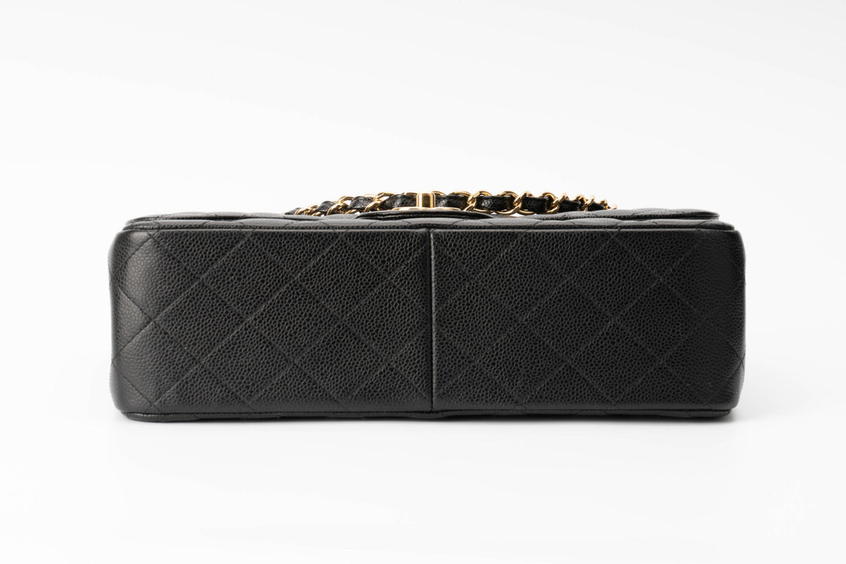 Chanel Jumbo Classic Flap Black Caviar Gold Hardware - view 6