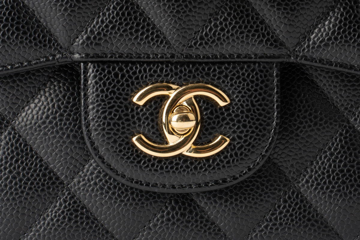 Chanel Jumbo Classic Flap Black Caviar Gold Hardware - view 5