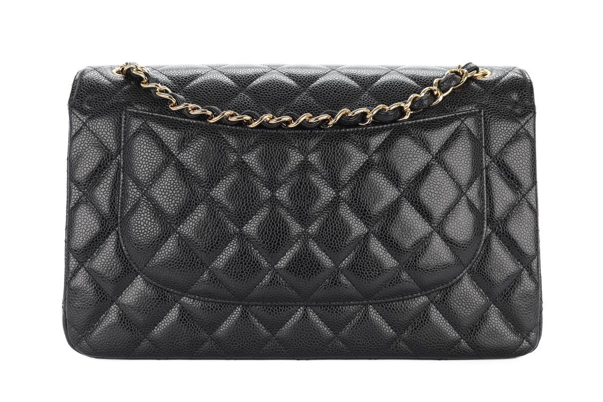 Chanel Jumbo Double Classic Flap Black Caviar Gold Hardware - view 3