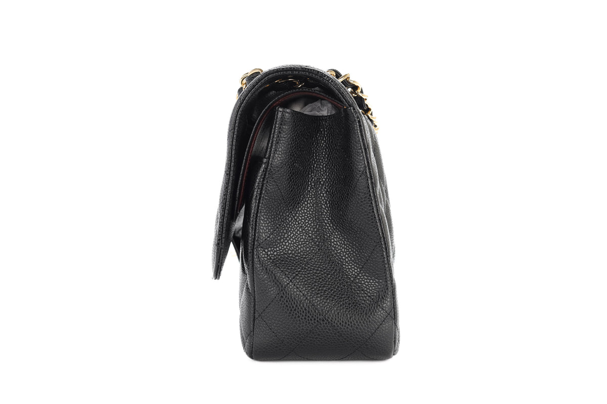 Chanel Jumbo Double Classic Flap Black Caviar Gold Hardware - view 4