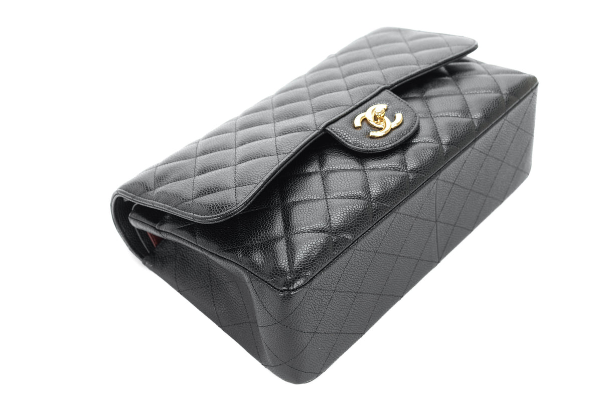 Chanel Jumbo Double Classic Flap Black Caviar Gold Hardware - view 12