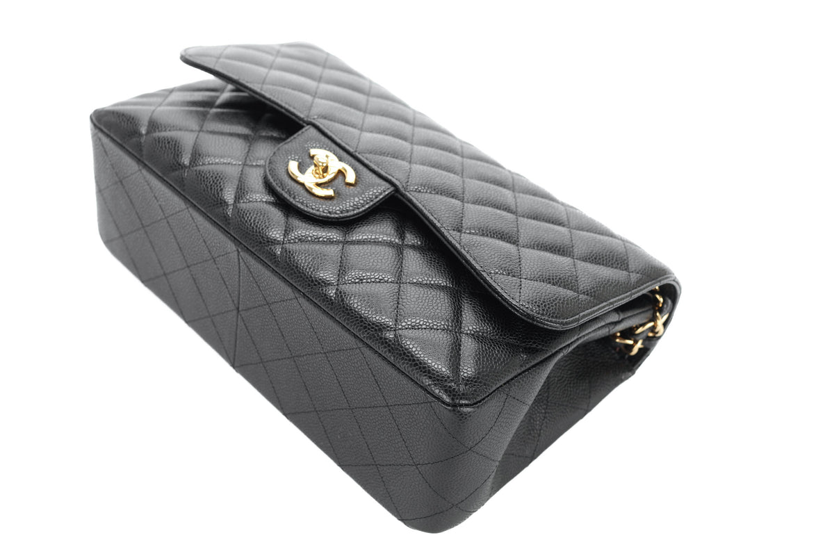 Chanel Jumbo Double Classic Flap Black Caviar Gold Hardware - view 13