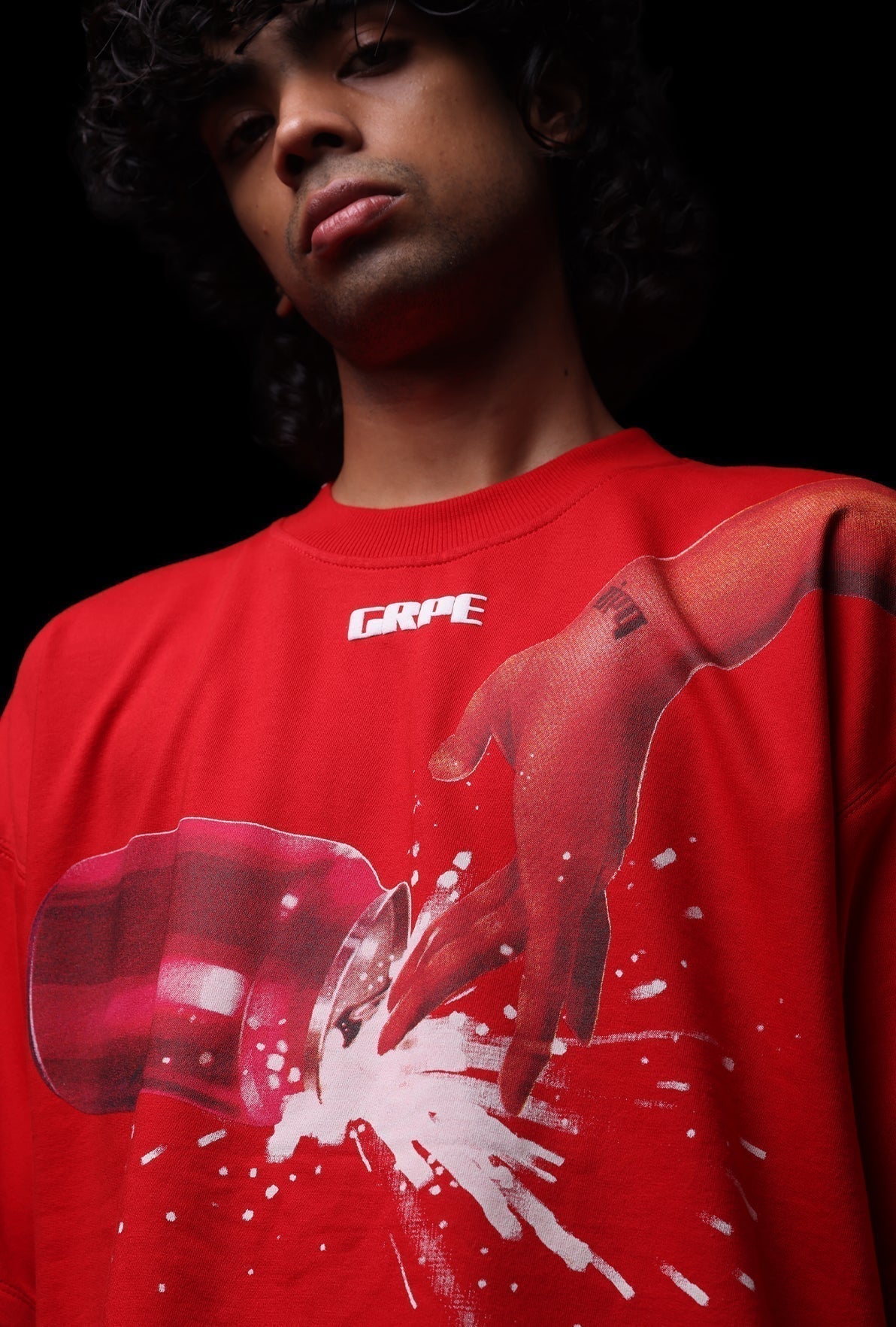 RED LIQUID DESIRE T-SHIRT by GRYAPE