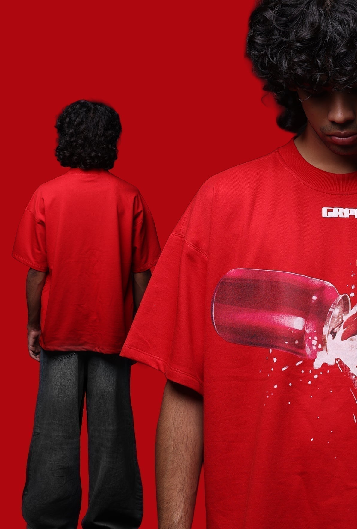 RED LIQUID DESIRE T-SHIRT by GRYAPE