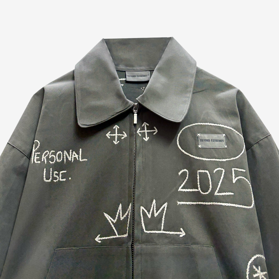 Compass Hand Embroidered Jacket [Unisex] by Beyond Extremes