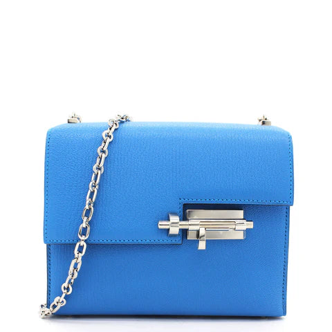 Hermès Mini Verrou Chaine Bag – Blue Chevre Leather - Zeuskicks