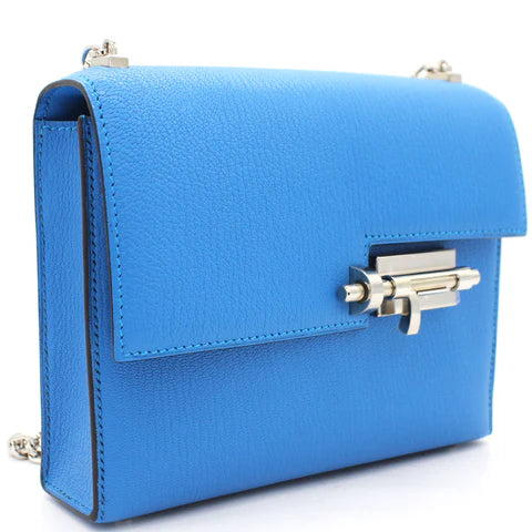 Hermès Mini Verrou Chaine Bag – Blue Chevre Leather - Zeuskicks