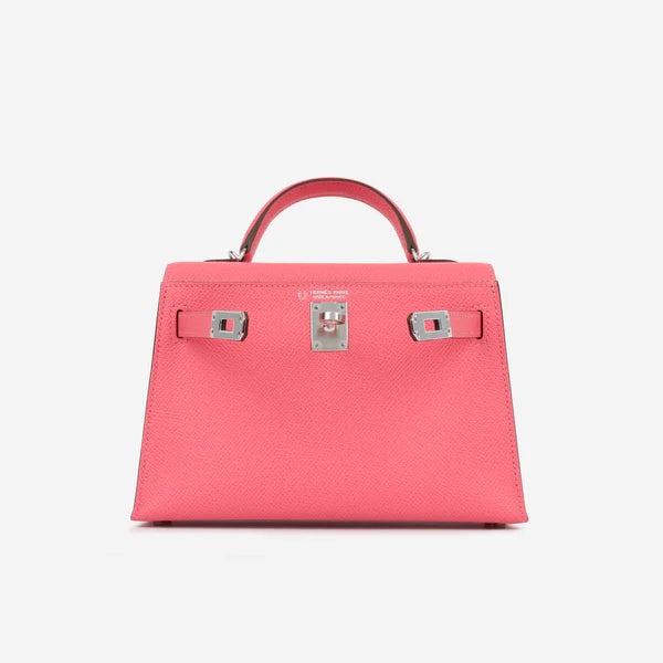 Hermès HSS Kelly 20 – Rose Azalée / Gris Perle Epsom with Palladium Hardware