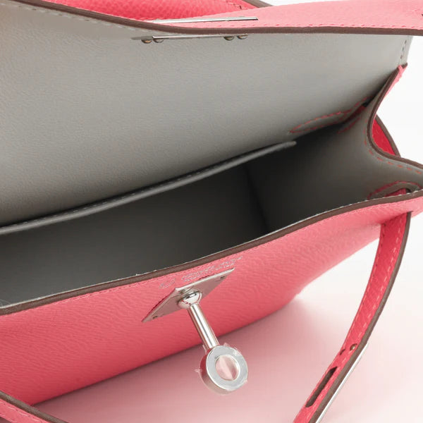 Hermès HSS Kelly 20 – Rose Azalée / Gris Perle Epsom with Palladium Hardware