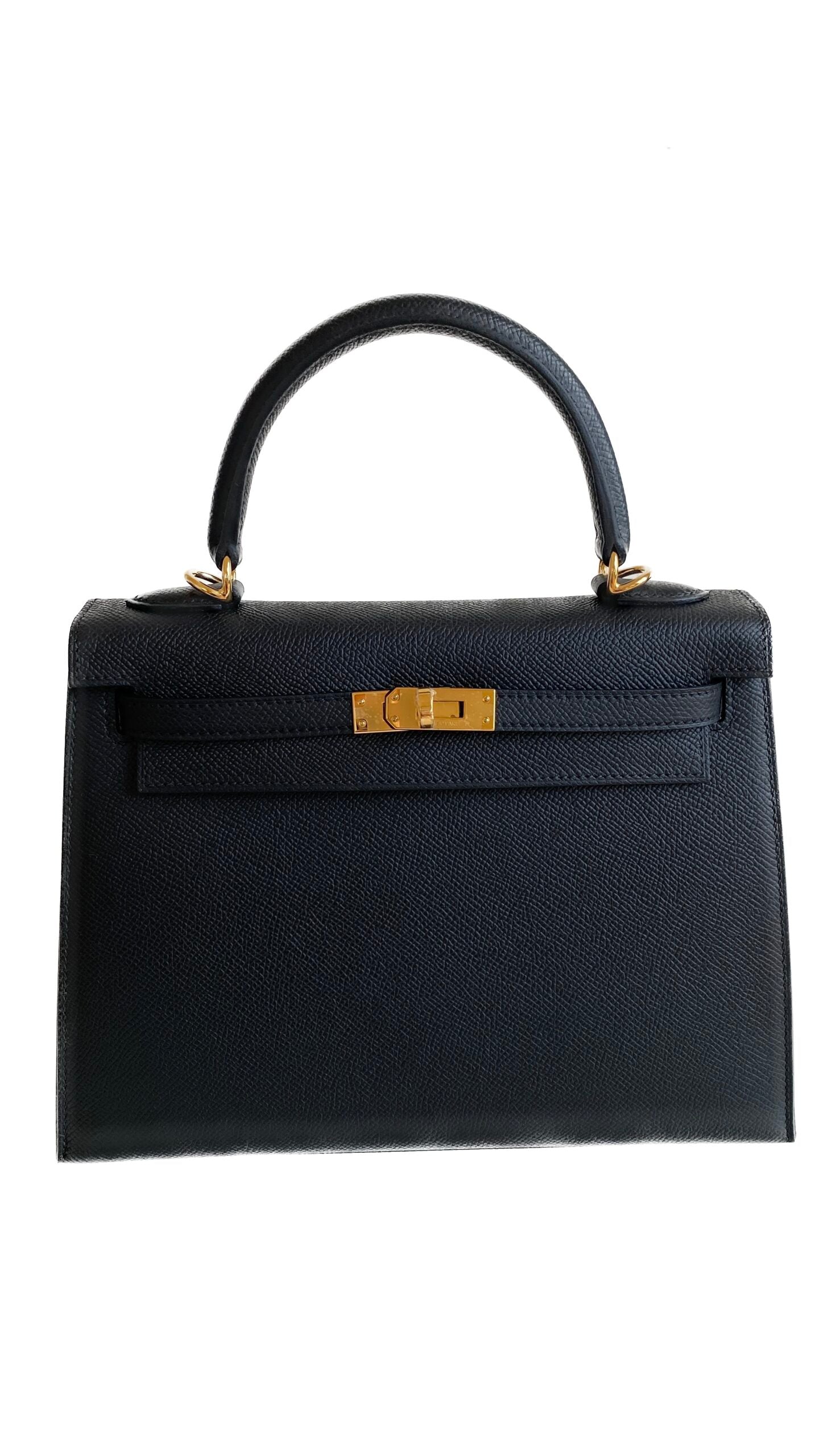Hermès Kelly 25 Black Epsom with Gold Hardware