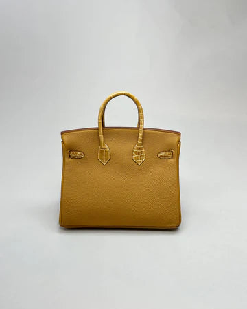 Hermès Birkin 25 Touch – Caramel Niloticus & Togo Leather with Gold Hardware - Zeuskicks