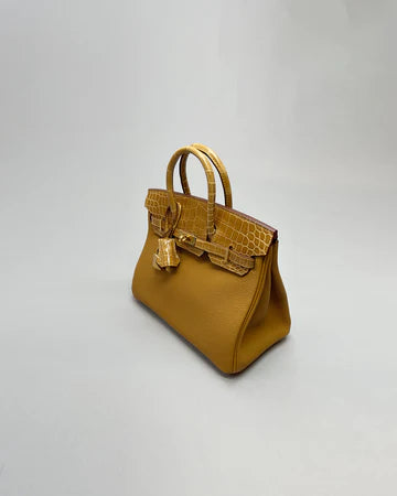Hermès Birkin 25 Touch – Caramel Niloticus & Togo Leather with Gold Hardware - Zeuskicks