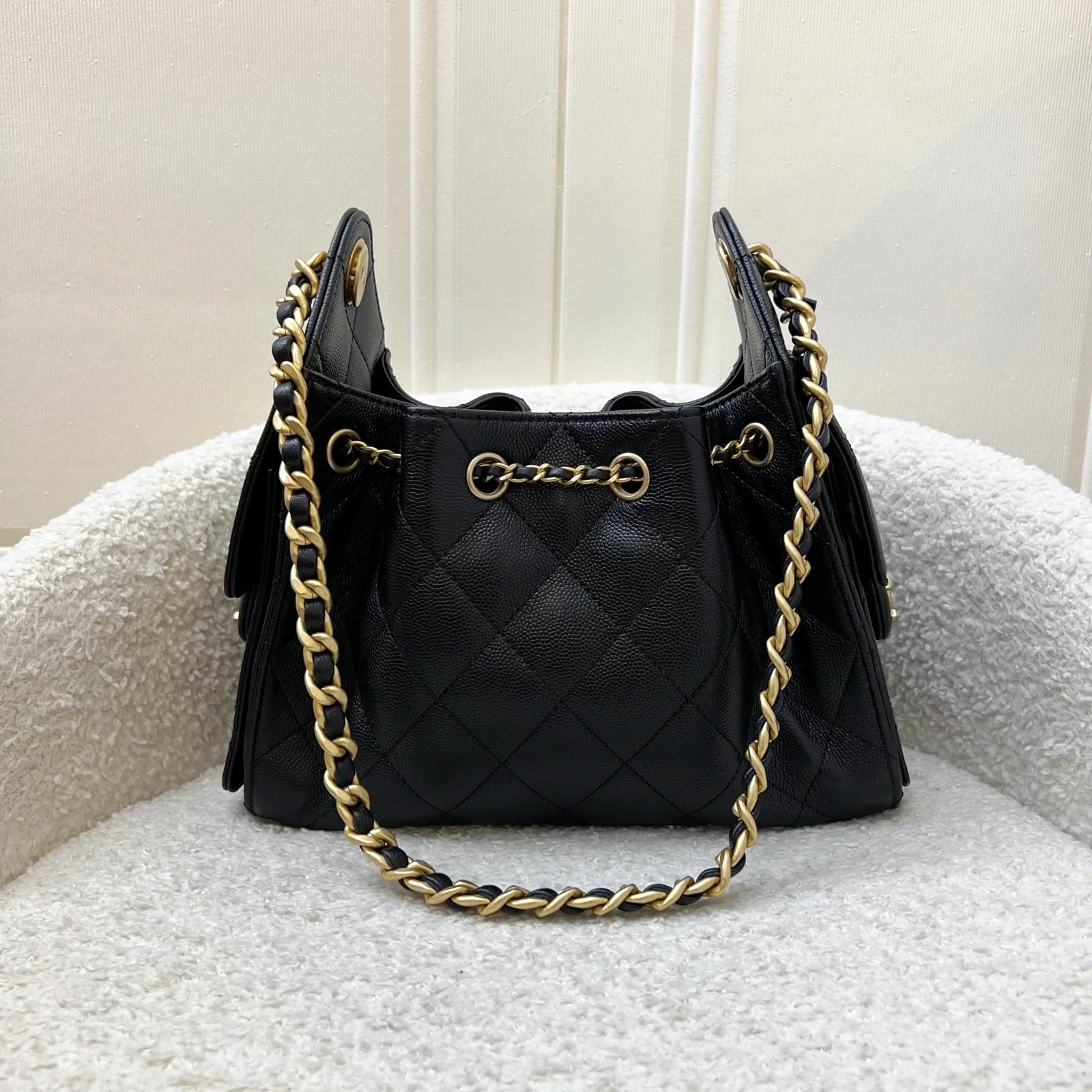 Chanel 25 Mini Hobo Bag – Black Caviar Leather (GHW) - Zeuskicks