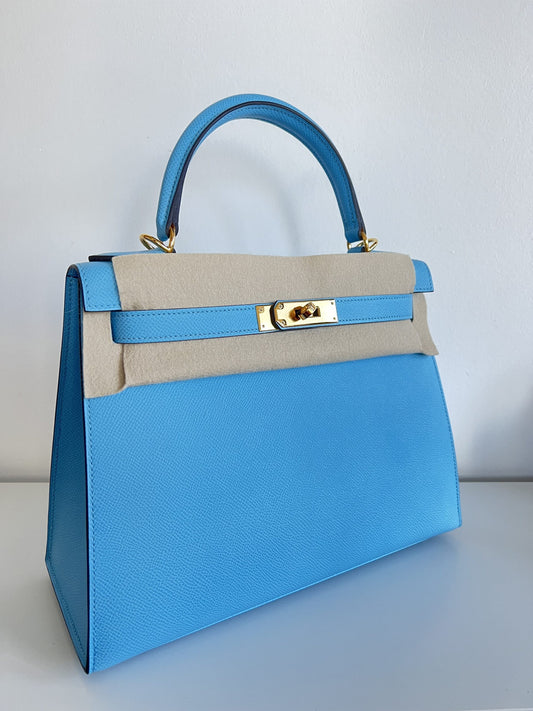 Hermès Kelly 28 – Celeste Epsom Leather with Gold Hardware - Zeuskicks