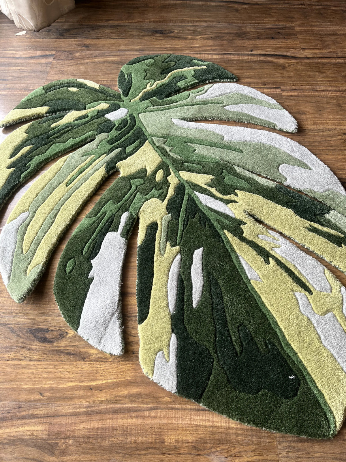 Monestera Leaf  Custom Rug by THE DRIP CO. RUGS
