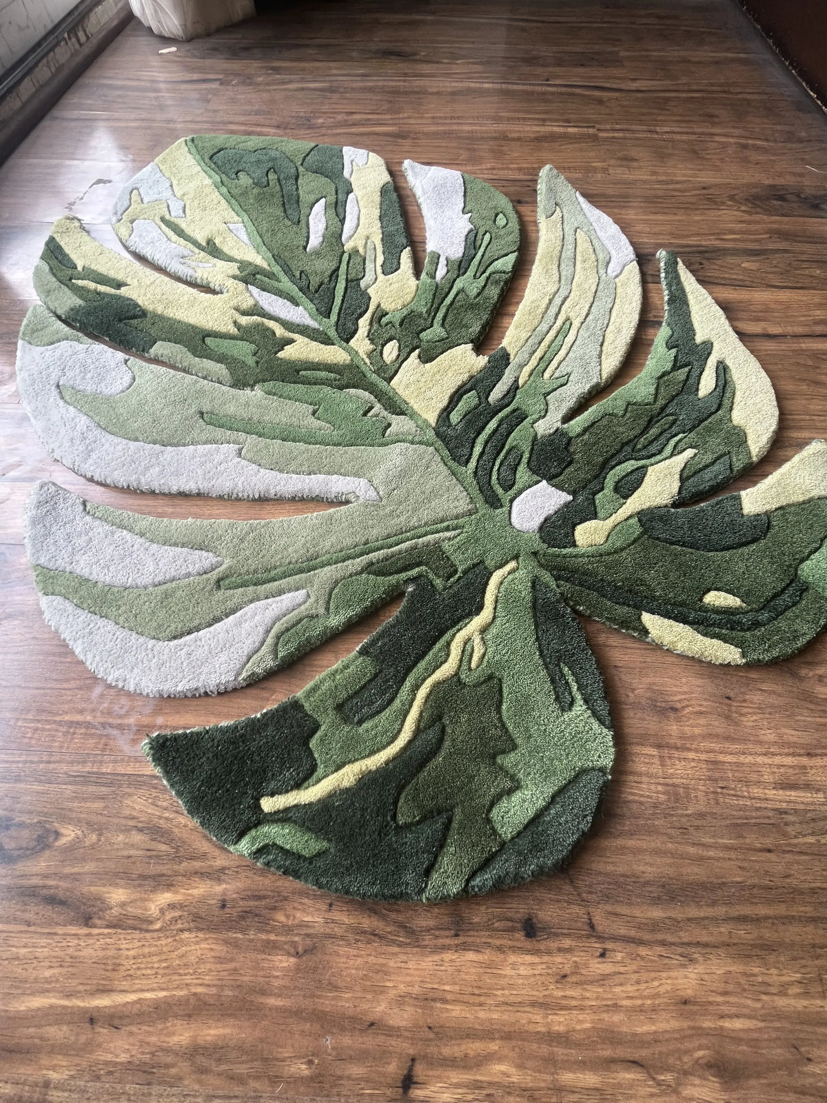 Monestera Leaf  Custom Rug by THE DRIP CO. RUGS