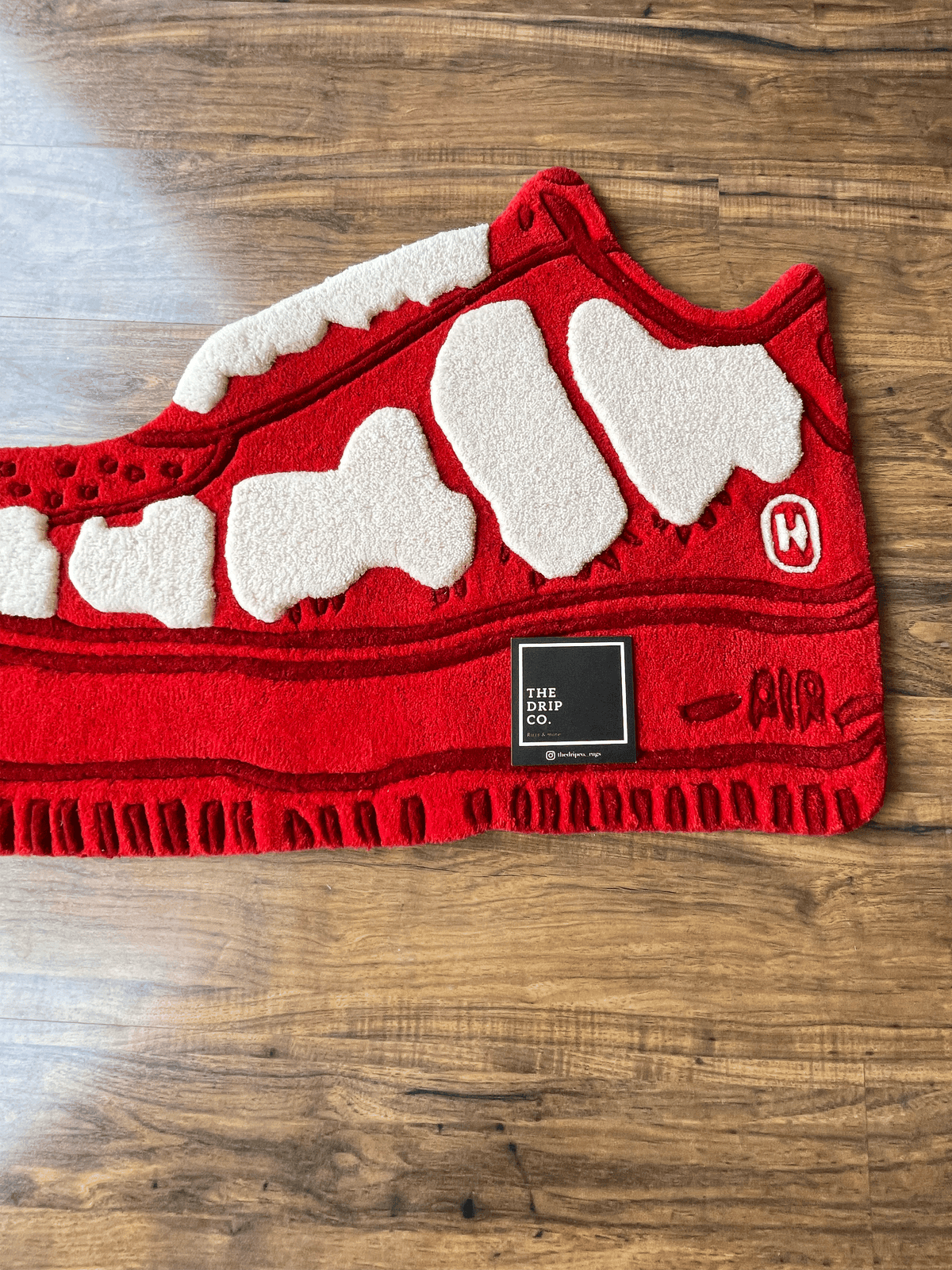 Red High Low sneaker Rug by THE DRIP CO. RUGS