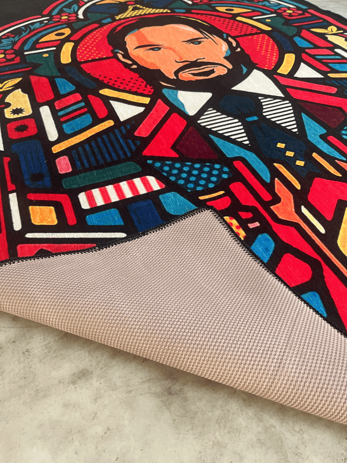 Keenu Reves Printed Washable Custom Rug by THE DRIP CO. RUGS