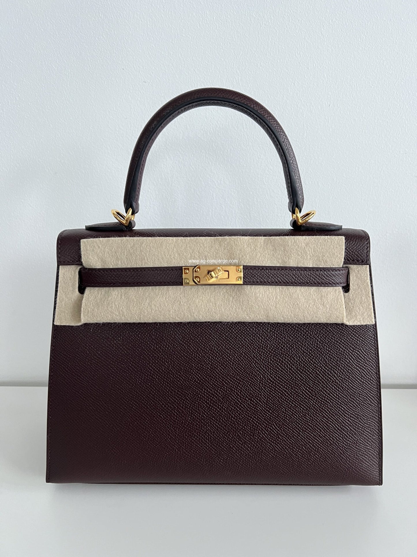 Hermès Kelly 25 Rouge Sellier Epsom Gold Hardware