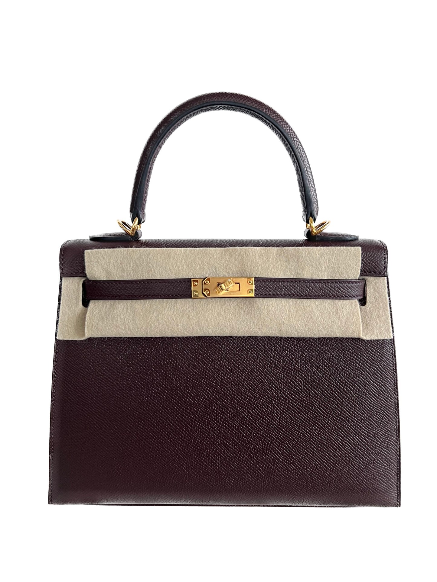 Hermès Kelly 25 Rouge Sellier Epsom Gold Hardware