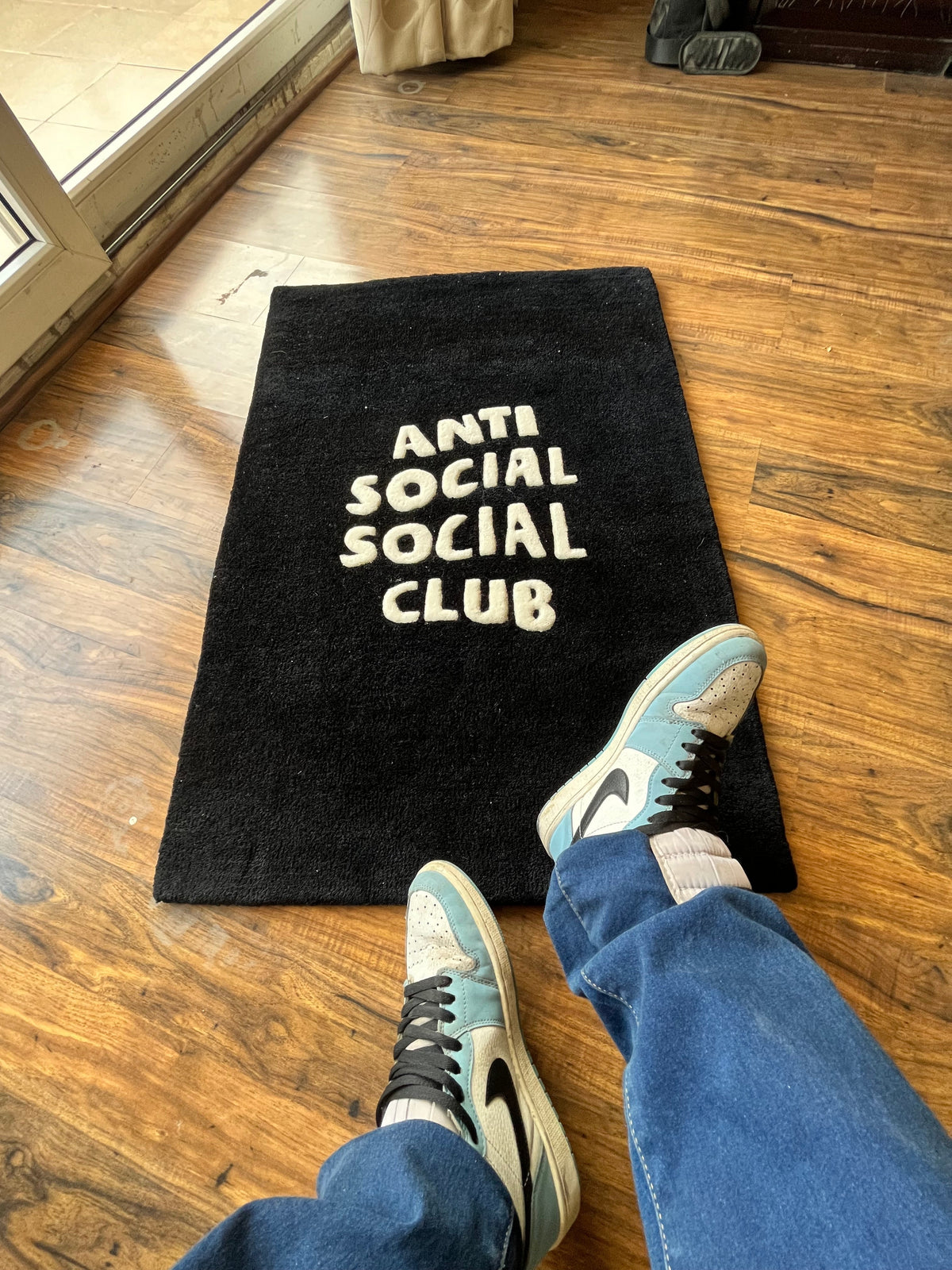 Anti-Social Social-Club Hand Tufted Custom Rug by Drip Co. by THE DRIP CO. RUGS