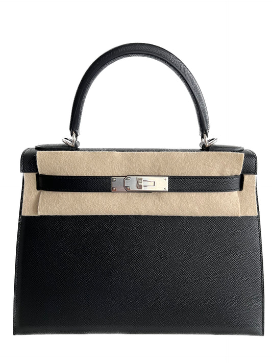 Hermes Kelly 28 – Black Epsom Leather with Silver Hardware - Zeuskicks