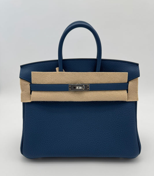 Hermès Birkin 25 – Blue Tie Togo Calfskin Leather - Zeuskicks