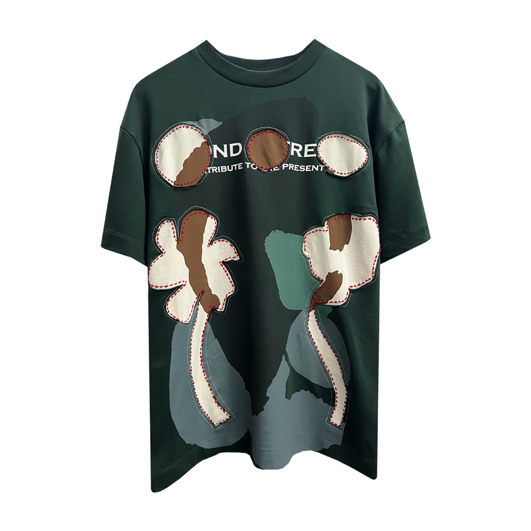 Flower Patched T-shirt 1*1 [Unisex] by Beyond Extremes