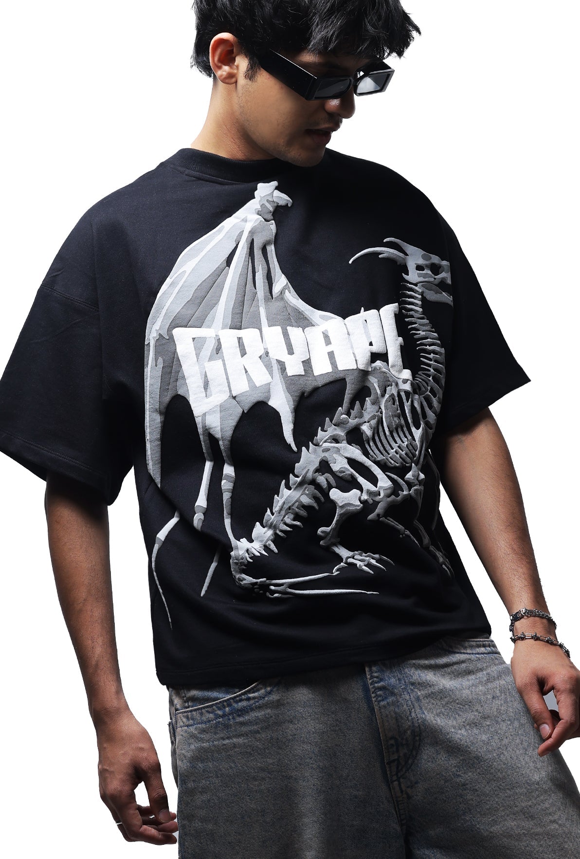 BLACK DRGN01 T-SHIRT by GRYAPE
