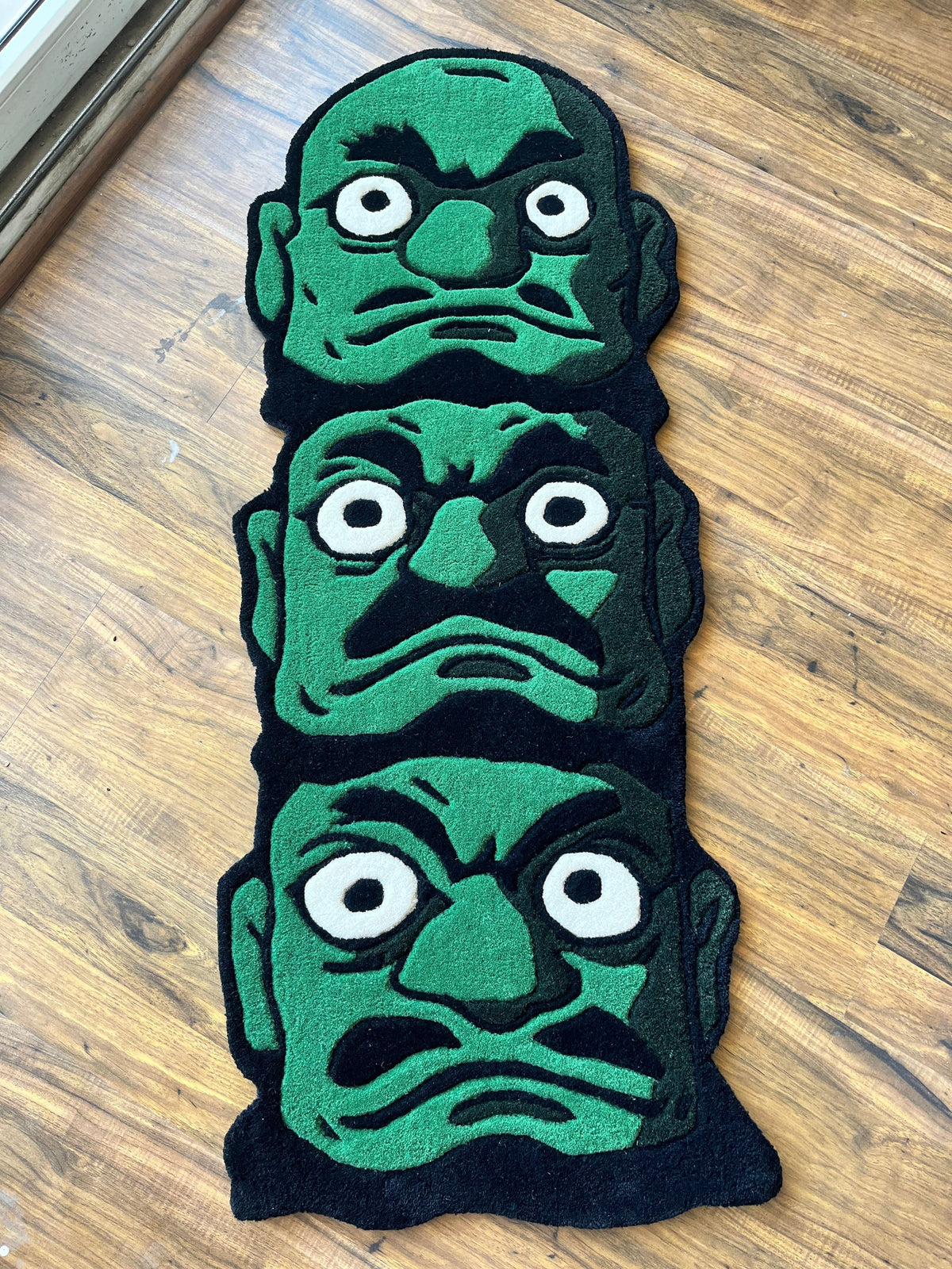Green Face Rug by THE DRIP CO. RUGS