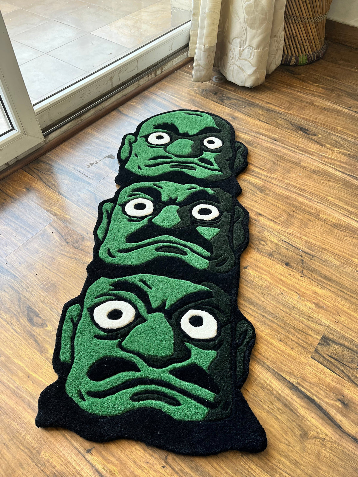 Green Face Rug by THE DRIP CO. RUGS