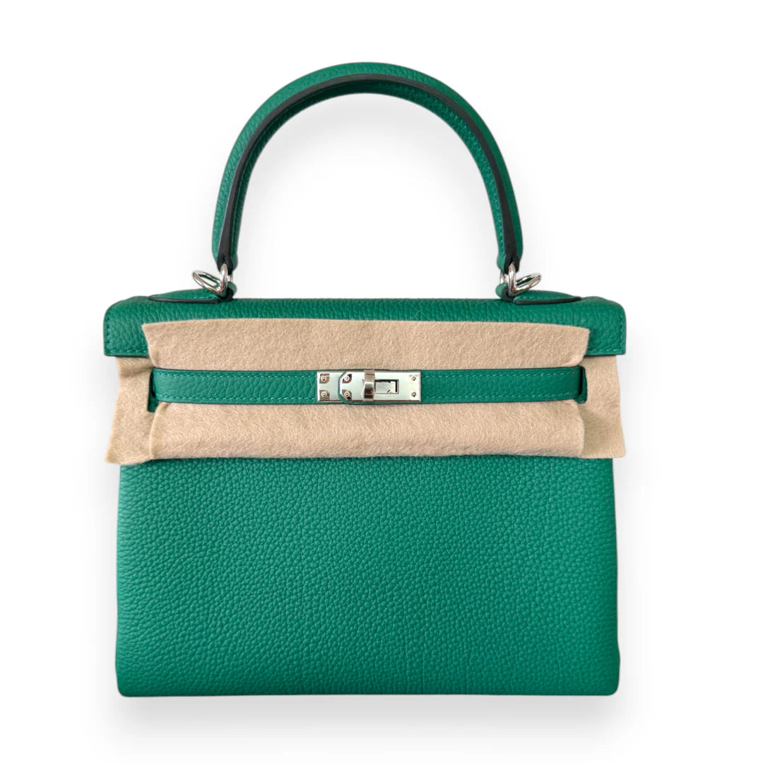 Hermès Kelly 25 – Togo Leather in Vert Vertigo with Palladium Hardware - Zeuskicks