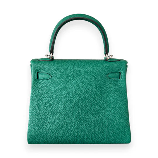 Hermès Kelly 25 – Togo Leather in Vert Vertigo with Palladium Hardware - Zeuskicks