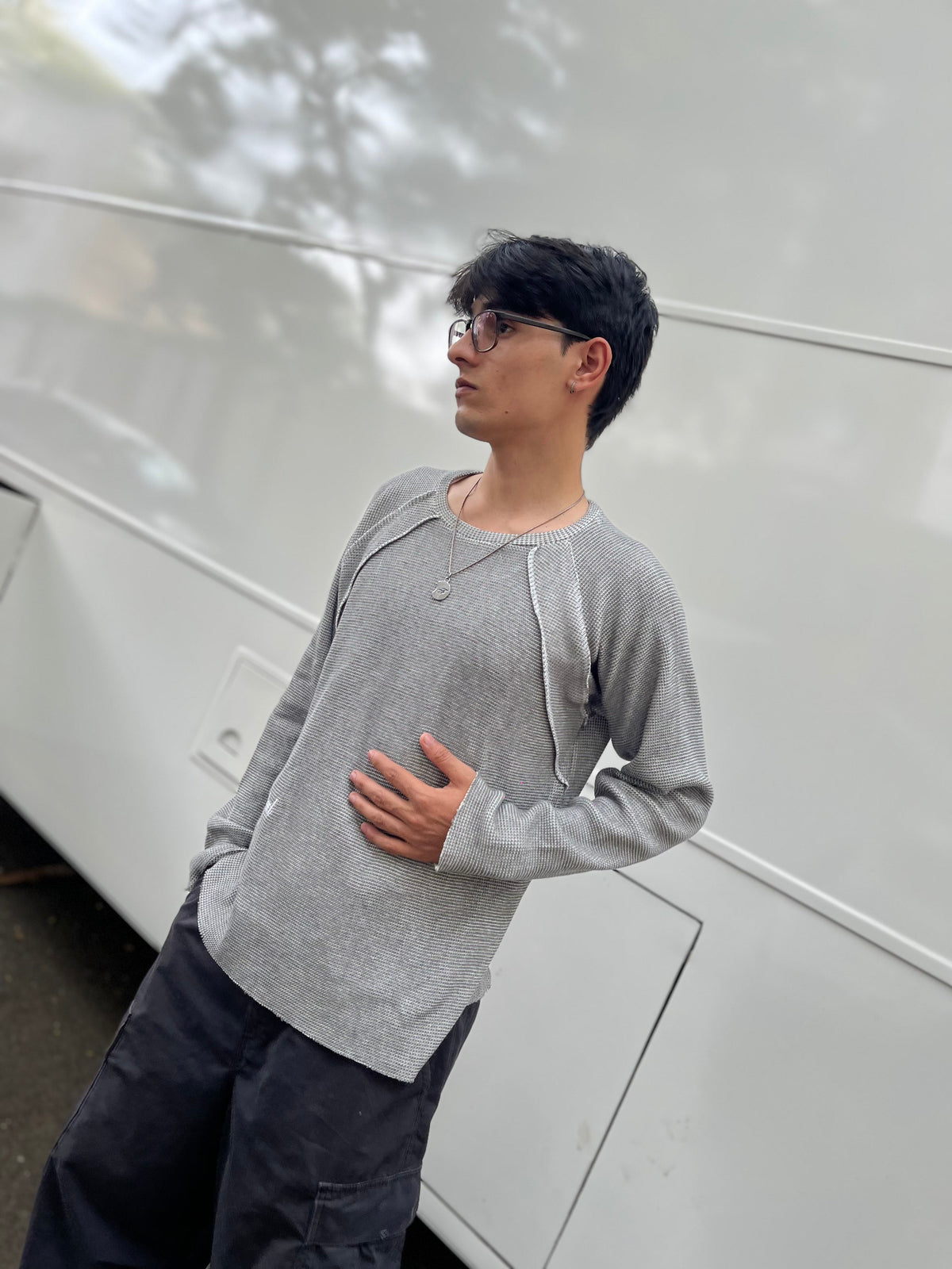 Afterhours - Full Sleeves T-shirt (Grey) by Instinct First