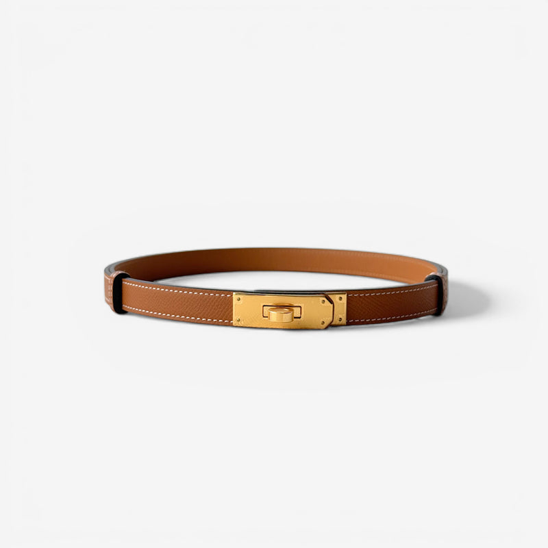 Hermès Kelly 18 Belt – Gold Epsom Leather with Gold Hardware