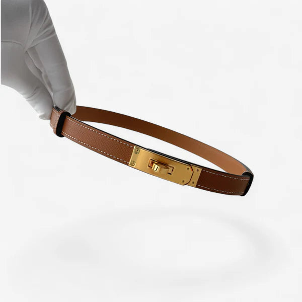 Hermès Kelly 18 Belt – Gold Epsom Leather with Gold Hardware
