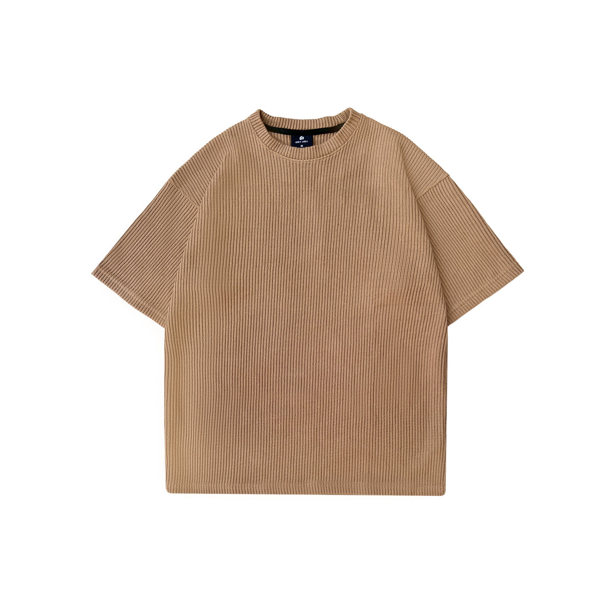 SWEATER KNIT FABRIC TSHIRT(BROWN) by GREY AREA