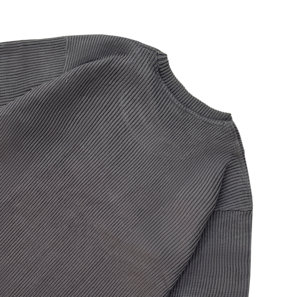 SWEATER KNIT FABRIC TSHIRT(DARK GREY) by GREY AREA