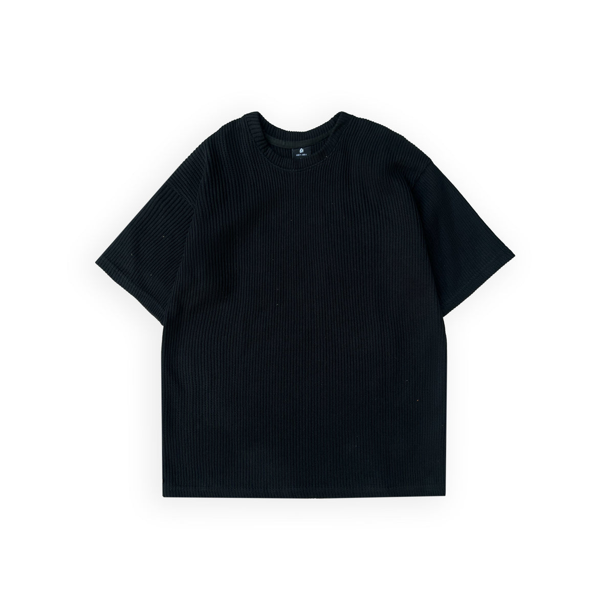 SWEATER KNIT FABRIC TSHIRT(BLACK) by GREY AREA