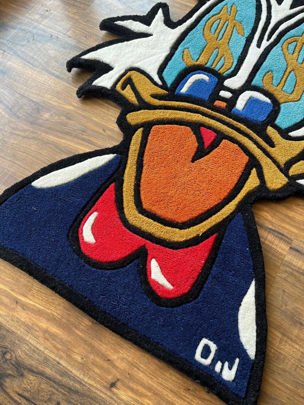 Dapper Dollar Duck Custom Rug by THE DRIP CO. RUGS