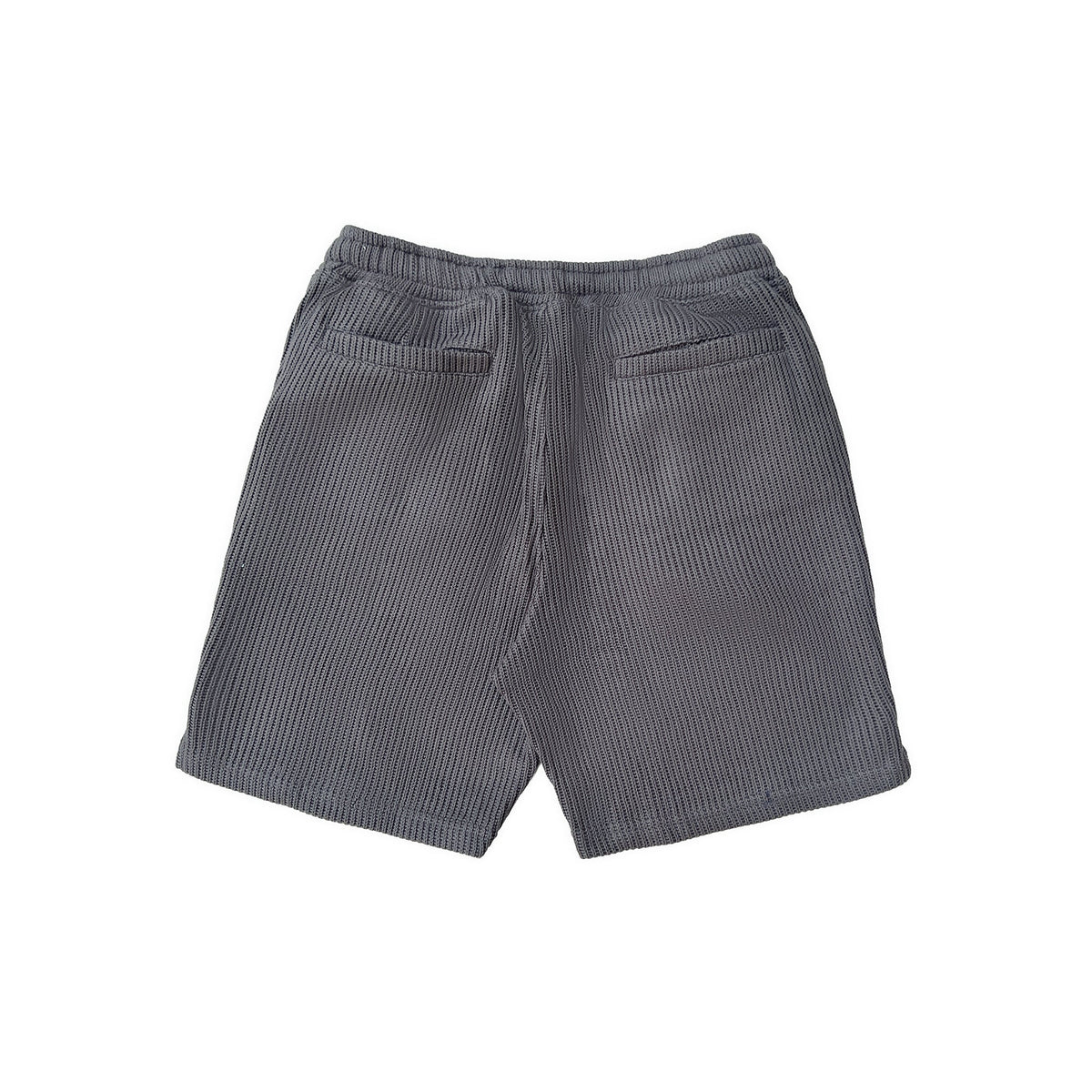 SWEATER KNIT FABRIC SHORTS(DARK GREY) by GREY AREA