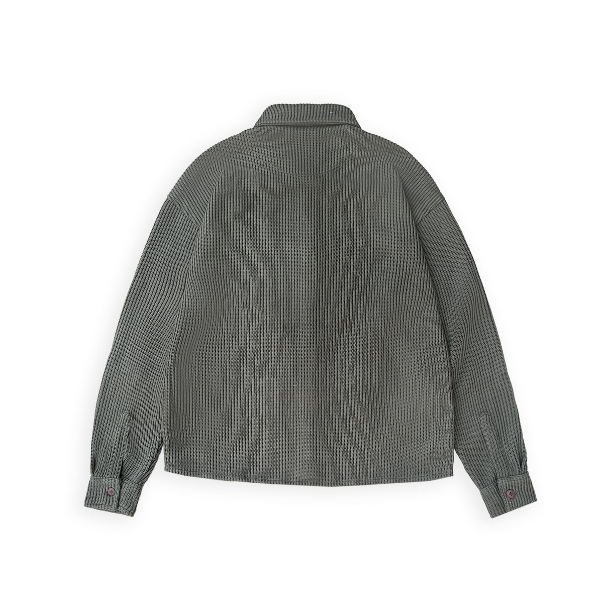 SWEATER KNIT FABRIC SHIRT(OLIVE) by GREY AREA
