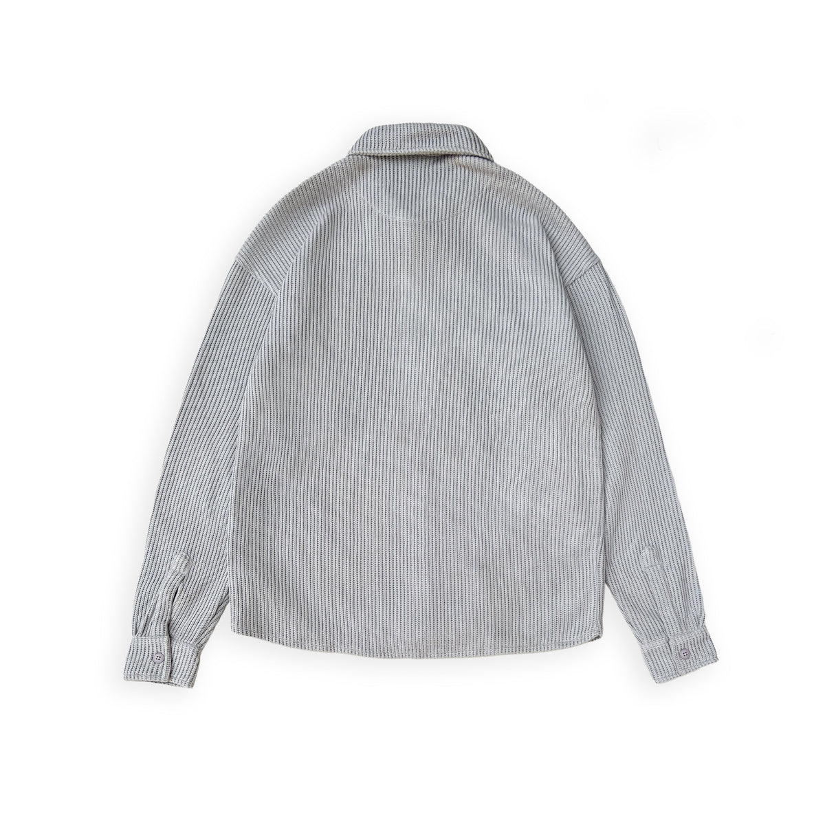 SWEATER KNIT FABRIC SHIRT(LIGHT GREY) by GREY AREA